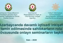“Azərbaycanda davamlı iqtisadi inkişafın təmin edilməsində sahibkarların rolu mövzusunda onlayn seminarların təşkili” layihəsi